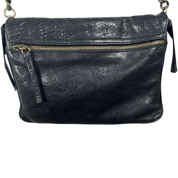 Maxon Collection Italy Pebbled Leather Nappa Crossbody Chain Strap Handbag Purse - Picture 5 of 6